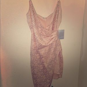Blush/Silver mid dress